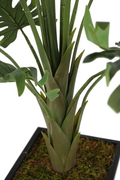 Yapay Çiçek Deposu Bölünmüş Yapraklı Yapay İsviçre Deve Tabanı Ağacı ( Monstera Deliciosa)