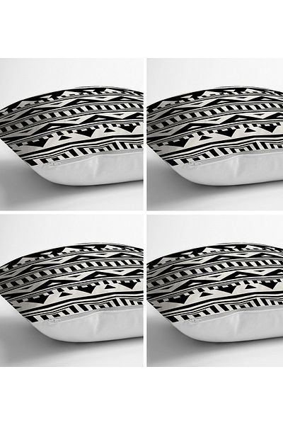 Realhomes Set de huse de pernă cu design special din 4 piese, design scandinav, imprimat digital, modern