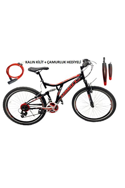 UMUT BİSİKLET 26 Jant Umut Çift Amortisör W Jant Shimano Mekanizma Kırmızı Renk Bisiklet