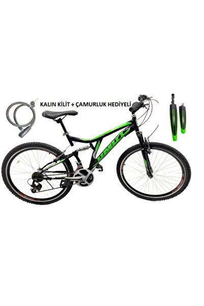 UMUT BİSİKLET 26 Jant Umut Çift Amortisör W Jant Shimano Mekanizma Yeşil Renk Bisiklet