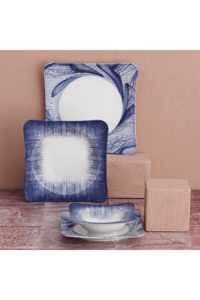 Güral Porselen Spinoza 24 Parça 6 Kişilik Kare Bone Yemek Takımı