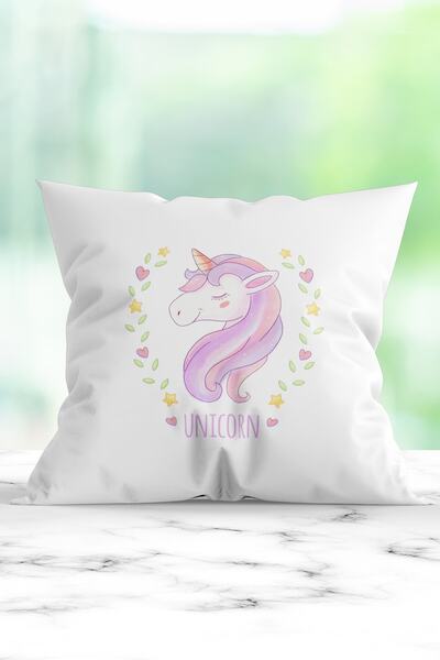 WixelArt Unicorn Baskılı Yastık