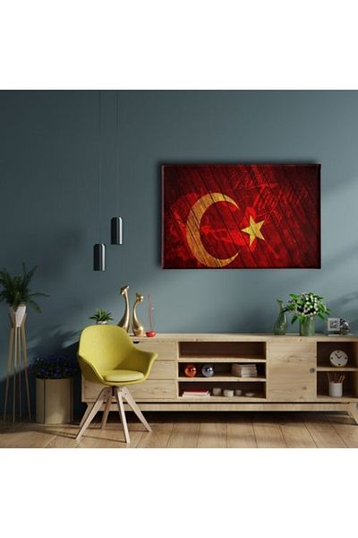 Desenlio Turkish Flag Canvas Painting Who Says We Are so Happy