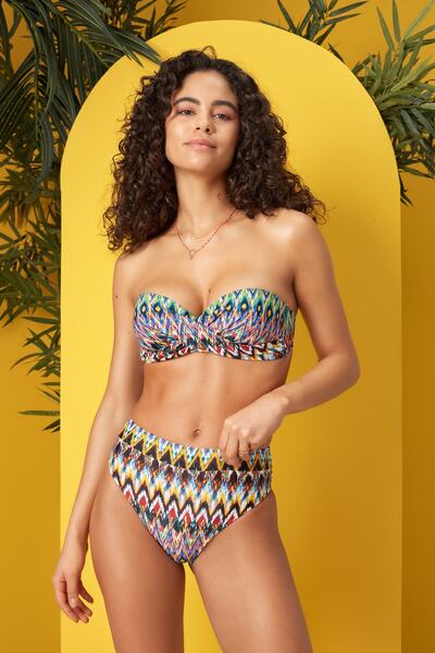 No Gossip Yüksek Paçalı Bikini Alt 219201 Zıgzag