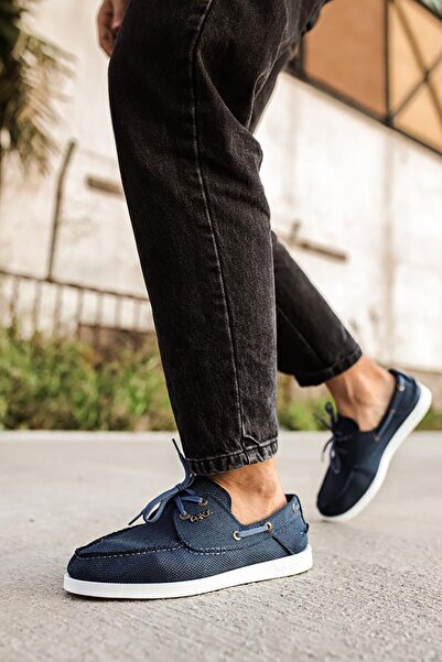 Rainon Store Navy Blue Linen Casual Shoes