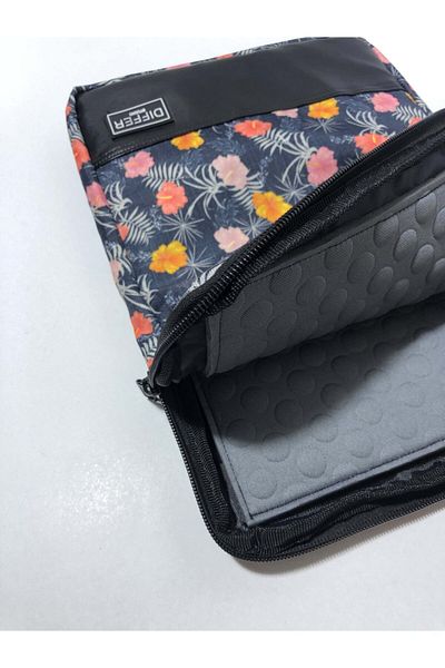 Differ 15.6 Inch Jeans Look Floral Pattern Macbook/laptop/notebook/tablet Case