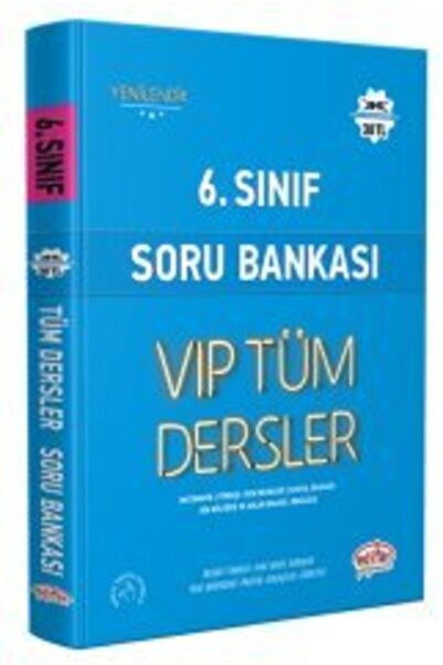 Editör Yayınevi 6. Sınıf Vıp Tüm Dersler Soru Bankası Mavi Kitap