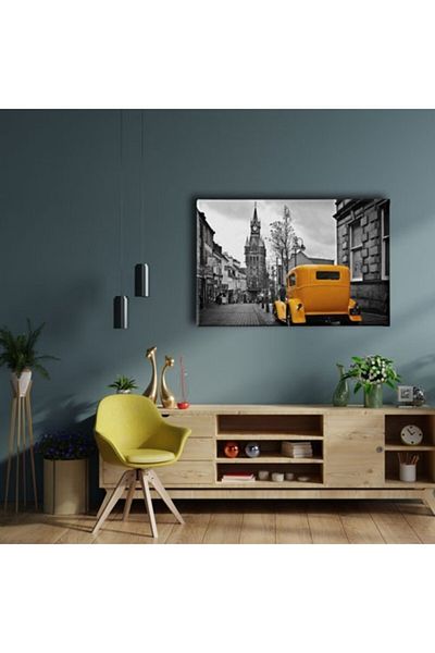 Desenlio Classic Car Street Canvas Painting