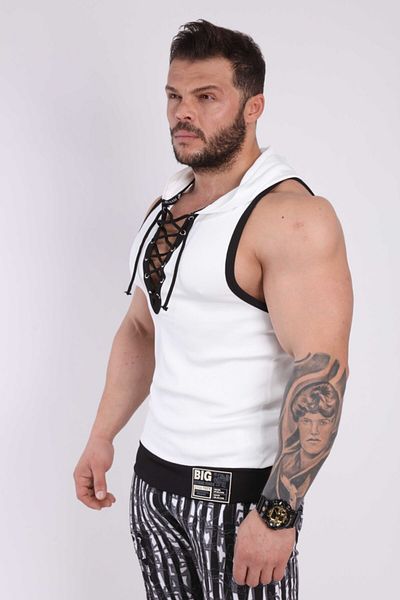 Big Sam Hooded Sleeveless Fitness T-shirt 2280