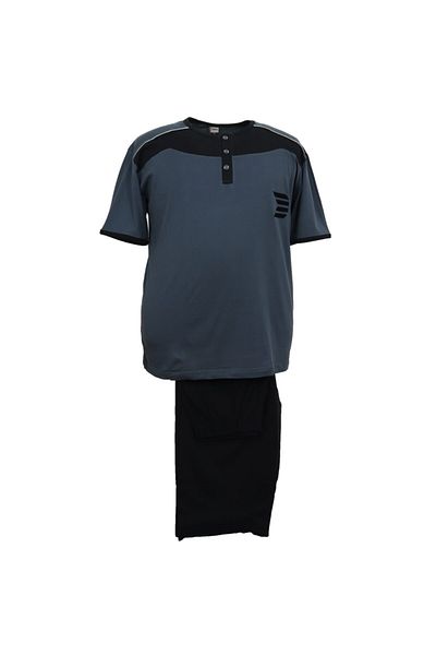 DEKONS Ανδρικό σετ μεγάλου μεγέθους Oversize Single Jersey V-Neck-Capri