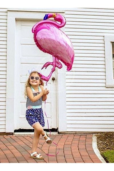 Parti dolabı 1 Pink Flamingo Foil Balloon, 72cm Large Flying with Helium