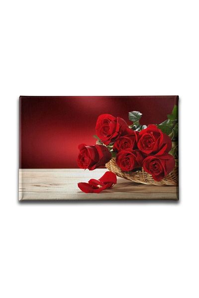 Desenlio Red Rose Canvas Painting