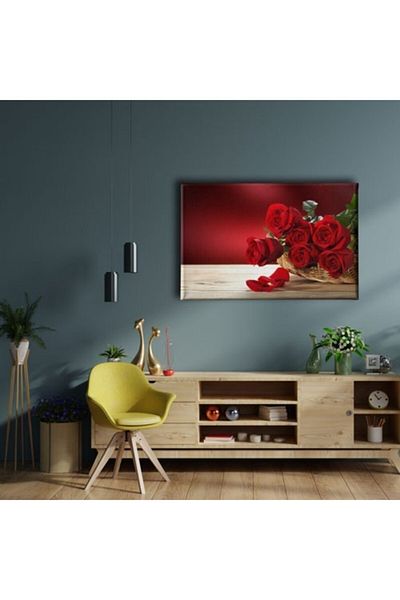 Desenlio Red Rose Canvas Painting