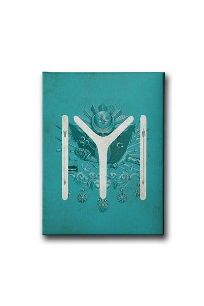 Desenlio Kayi Osmanli State Coat of Arms Canvas Painting
