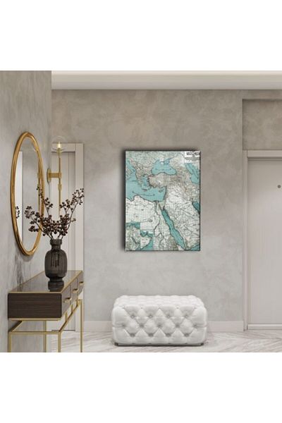 Desenlio Ottoman Empire Map Canvas Painting