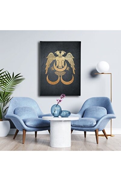 Desenlio Aquilă cu două capete - Pictură pe pânză cu trei semilună