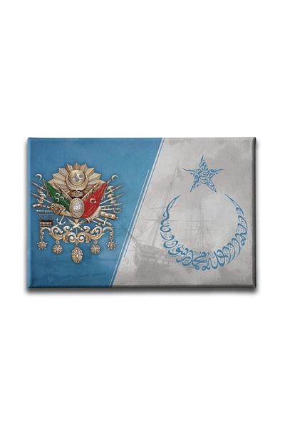 Desenlio Stema Statului Otoman Moon Star Canvas Painting