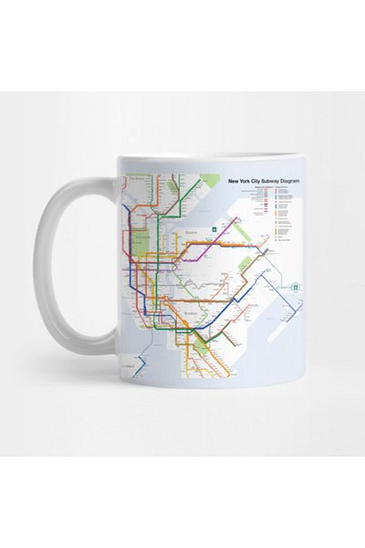 Pixxa New York City Subway Map Mug