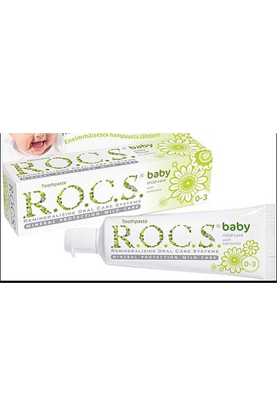 R.O.C.S. Rocs Baby Chamomile Extract Swallowable Toothpaste 0-3 Years 35 ml