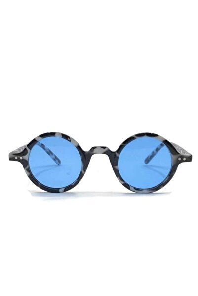 PETİTO Atlas Unisex Gri Leopar Mavi Cam Güneş Gözlüğü