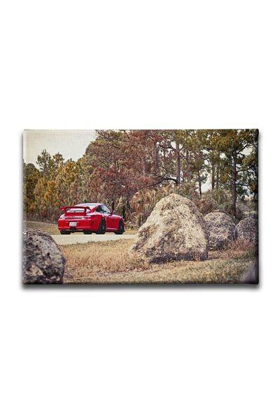 Desenlio Κόκκινος πίνακας σε καμβά Porsche