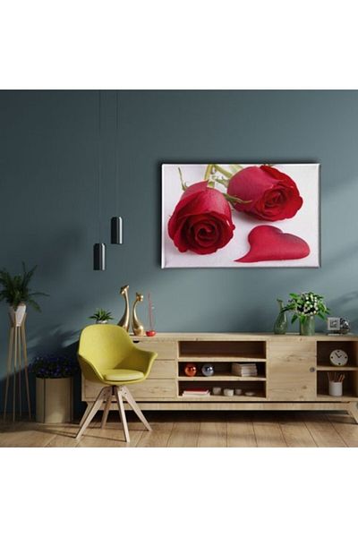 Desenlio Love - Pink Rose Canvas Print