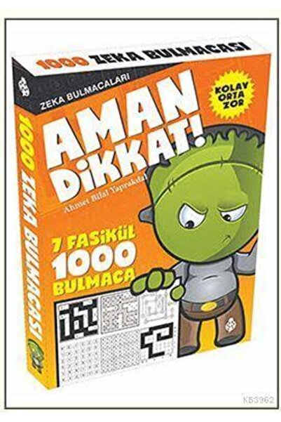 Uğurböceği Yayınları Aman Dikkat! - Zeka Bulmacaları / Ahmet Bilal Yaprakdal / / 9786059548939