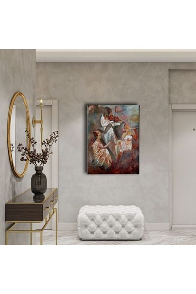 Desenlio Girl Playing Instrument Canvas Print