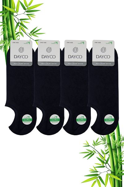 DAYCO Мъжки безшевни маратонки от бамбук, невидими спортни чорапи в тъмносини тонове