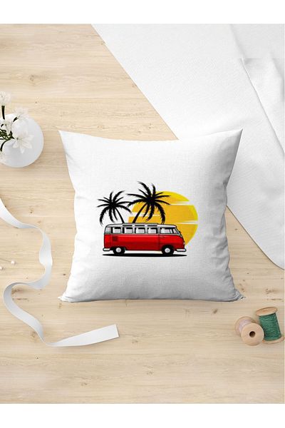 Panorama Ajans Volkswagen Caravan T1 Sun Summer Design Pillow Case