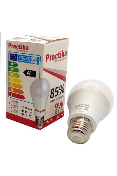 Genel Markalar Proich Led Ampul Beyaz Renk 9 Watt Tasarruflu 10 Lu Paket