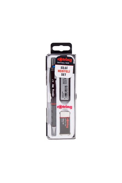 Rotring Tikky Burgundy Versatil Pen 0.7mm Eraser Nib Set