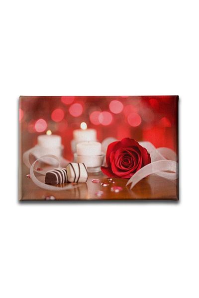 Desenlio Love - Red Rose Canvas Print