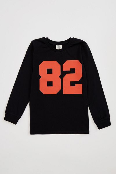 DeFacto Boy's Sports Crew Neck Printed Sweatshirt
