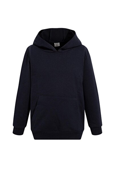 DeFacto Хлопчачий капюшон з кишенями, м'яка підкладка, світло-сірий