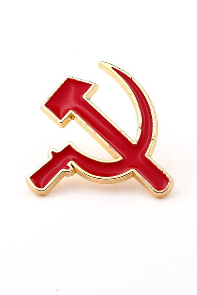 Solfera Kırmızı Orak Çekiç Metal Pin Rozet Iğne Rz012