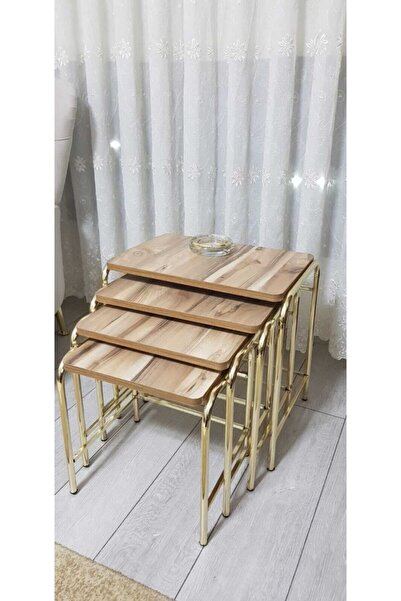 aldagelsin Ceviz Desenli Şık 4'lü Zigon