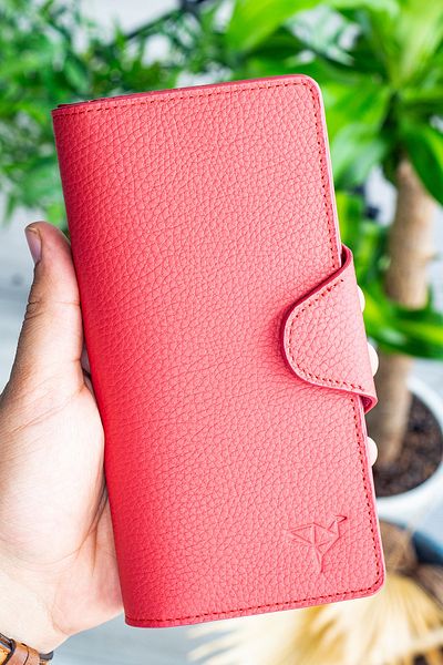 Garbalia Πορτοφόλι Unisex Portfolio Martha Genuine Leather Dusty Rose