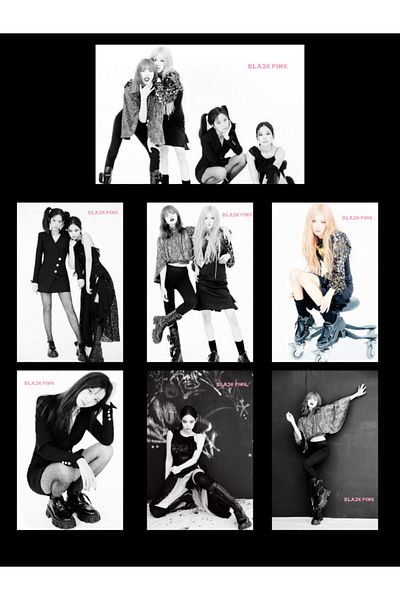 Kpop Dünyasi Blackpink Group And Member Mini Card Set 7 Pieces