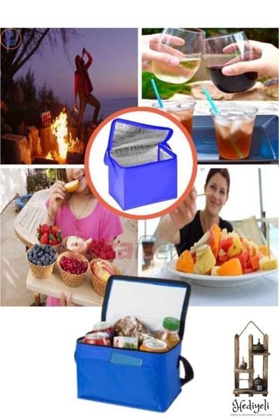 Ankaflex Geantă de picnic acoperită cu folie de aluminiu cu protecție la cald și la rece 36x30x20