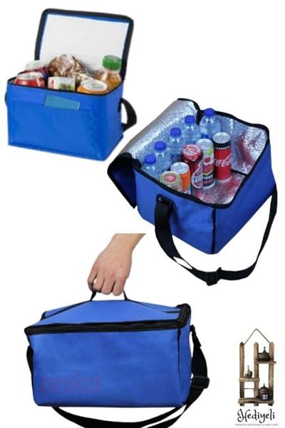 Ankaflex Geantă de picnic acoperită cu folie de aluminiu cu protecție la cald și la rece 36x30x20