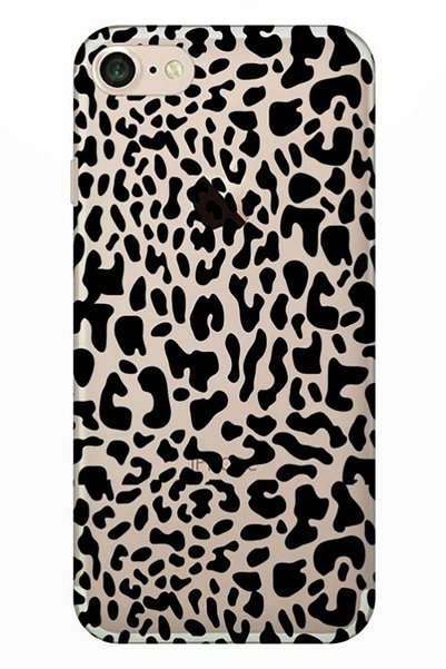 Cekuonline iPhone 7 8 Se 2020 Case Patterned Colored Design Silicone Leopard ...