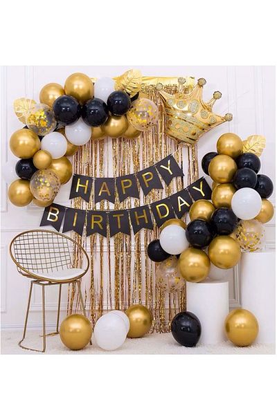 BİDOLUMUTLULUK Σετ γενεθλίων King Crown Happy Birthday