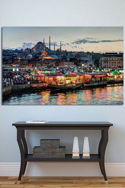 Morfil Sanat Atölyesi Εικόνα σε καμβά Ιστορικό Πόλης Διακοσμητικό Ηλιοβασίλεμα Ιστορικό Πόλης