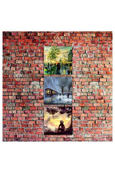 Cakatablo Εργασία Ελαιογραφίας Εκτυπωμένη 14x14 εκ. 3 Τεμάχια