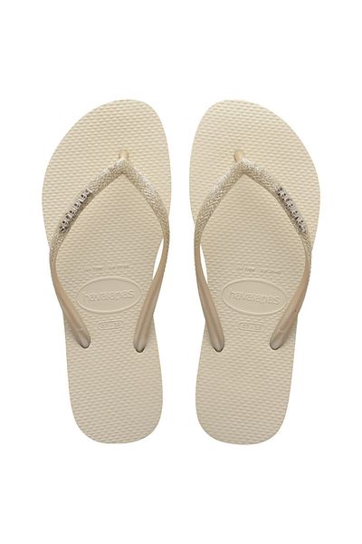 Havaianas Γυναικείες παντόφλες μπεζ Slim Glitter