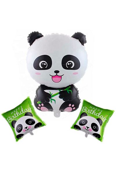 Kazanabil Set of 3 Panda Themed Giant Foil Balloons