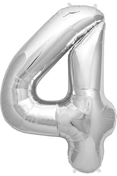 Melins حجم وسط 75 سم 4 قطع بالون فضي