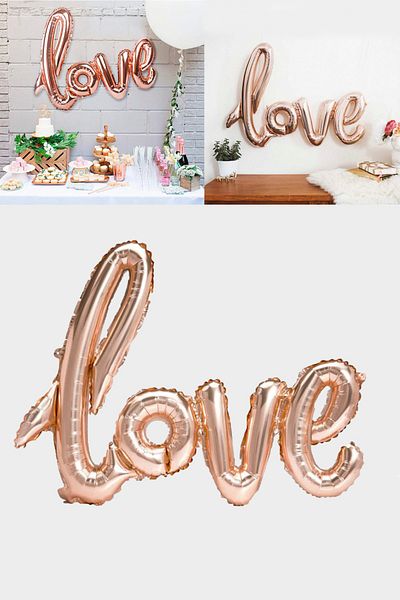Kazanabil United Love Written Foil Balloon 80cm Bronze