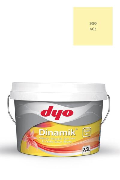Dyo Dinamik Silikonlu Silinebilir Ipek Mat Iç Cephe Duvar Boyası 2090 Güz 2,5 Lt
